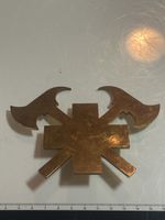 Emblem Kreuz gekreuzte Achsen Messing (S13)