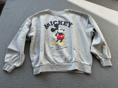 hellgrauer Micky Mouse Pullover, Gr. XS
