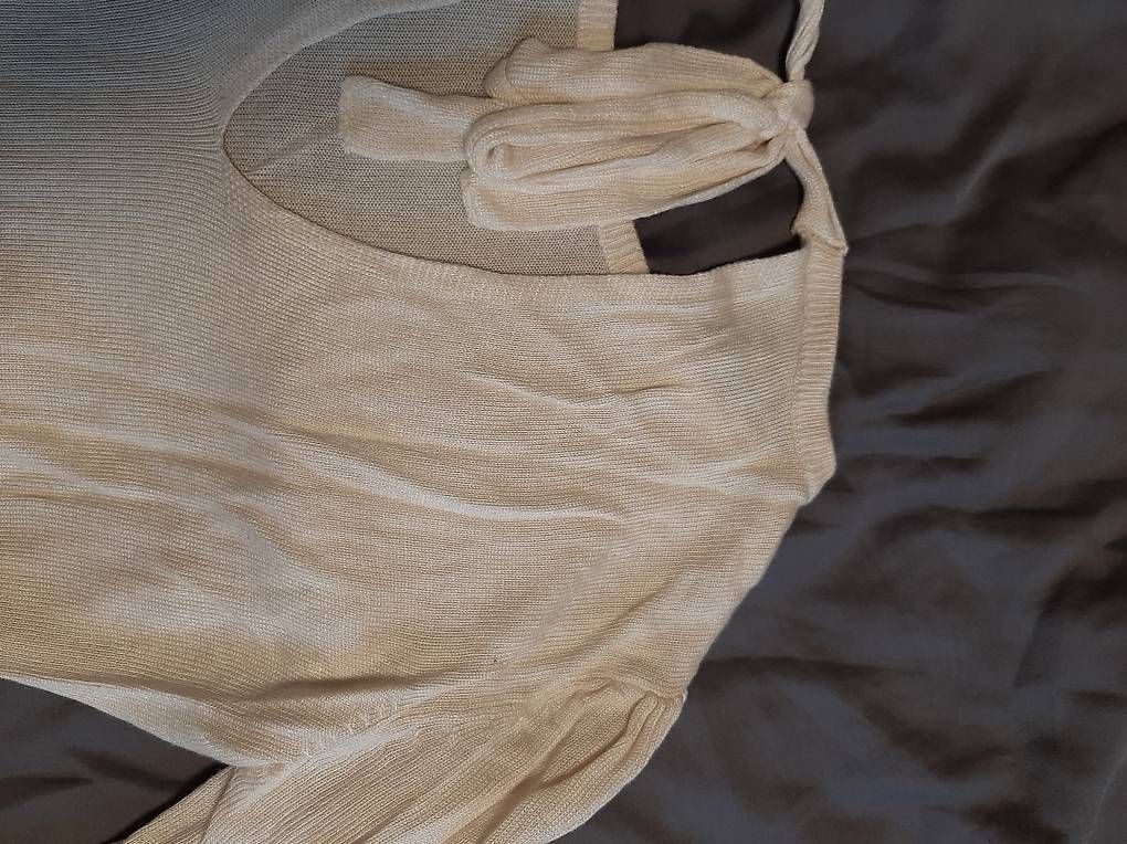 Pulls & Sweat-shirts: Vero Moda dünner Pulli Gr. S hellbeige/dunkles weiss – D'occasion à Marthalen par Jenny.Z 2