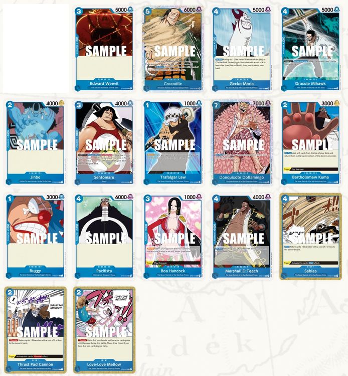 One Piece STARTER DECK The Seven Warlords of the SeaBulk Set (Neu ...