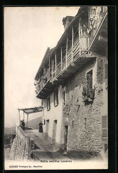 Cartoline postali: AK Locarno, Nella vecchia Locarno – Usato da Berlin venduto da bartko-reher