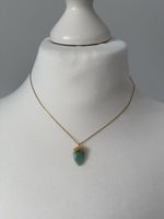 Kette goldfarben mit Jade Stein Accessoires 