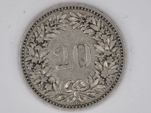 Tutti le monete: 20 rappen 1887 Seltene Jahre – Usato da Bure venduto da chap981 1