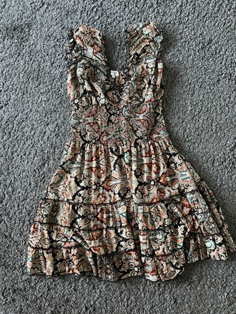Kleid mit Paisley-Muster Gr.S/M🤎🖤💚