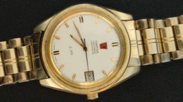 Omega Electronic f300 Uhr vergoldet gebrauchter Zustand