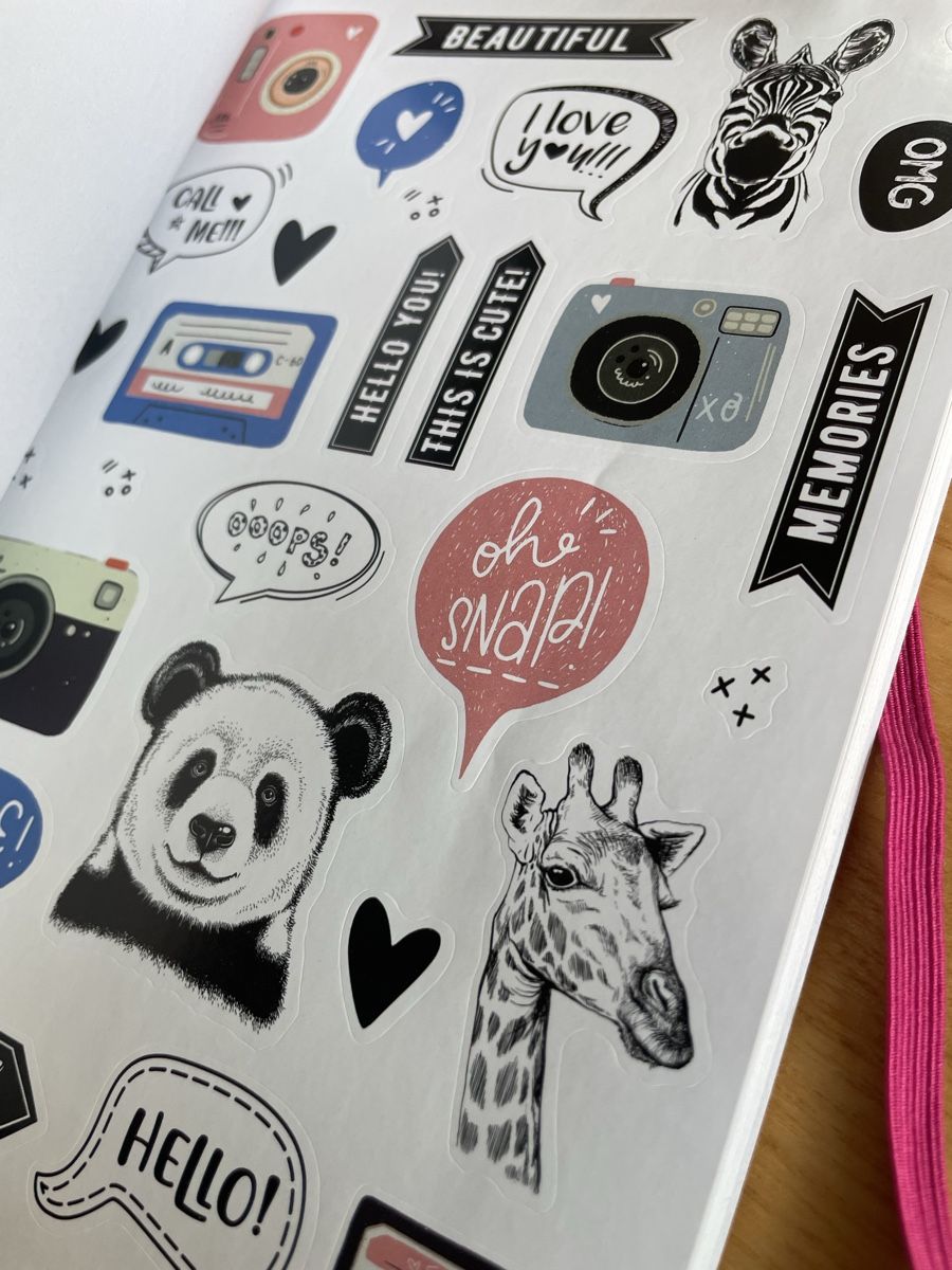 Bücher: Stickerbuch Journaling mit 50 Blatt Neu – Gebraucht aus Wattwil von Weinachtsmann 8