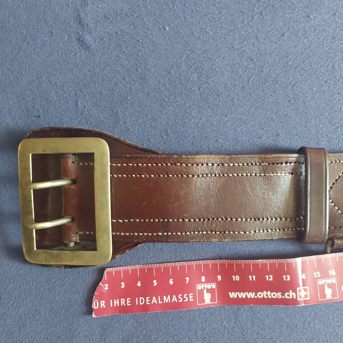 Gürtel: Brauner original Offizier Gürtel, Schweizer Militär – Gebraucht aus Sarnen von Mimimimi. 2