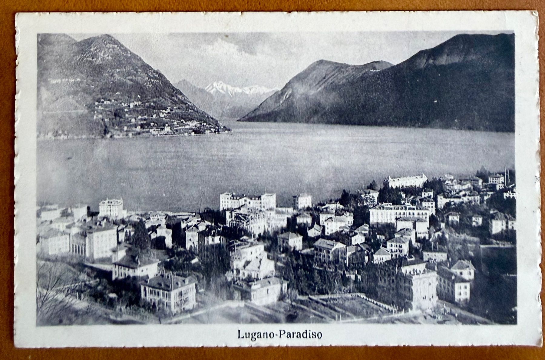 Cartoline postali: Lugano - Paradiso - Panorama 1920 – Usato da Lutry venduto da Ediego