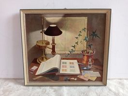 Vintage Bild Druck mit Briefmarken für Sammler 1945 Stöcklin