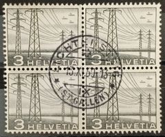 1949 Hochspannungsleitunf Viererblock