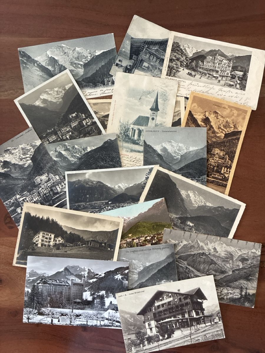 Cartoline postali: 58 Ansichtskarten Schweiz diverse von Kanton Bern – Usato da Oftringen venduto da Cla.vD.74 2