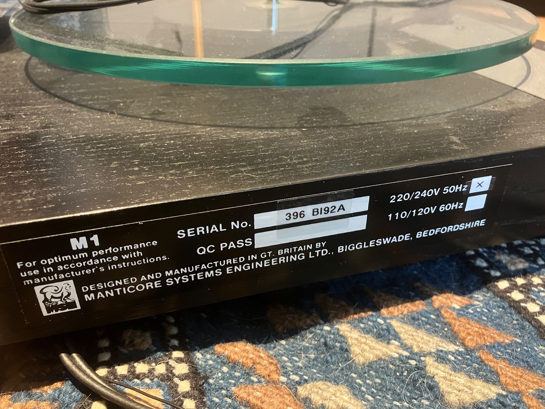 Giradischi: Manticore M1 Plattenspieler – Difettoso da Langenthal venduto da Siriusx3 3