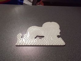 Bügelperlenform Löwe, weiss