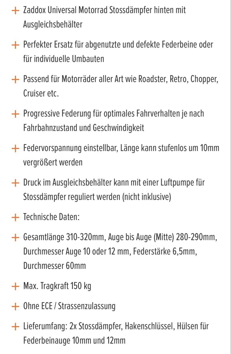 Pièces pour mobylette: Mofa Stossdämpfer  – Neuf avec emballage d'origine à Heiligenschwendi par Hutch75 6