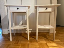 2er Set Nachttischli / Beistelltischli Weiss Hemnes