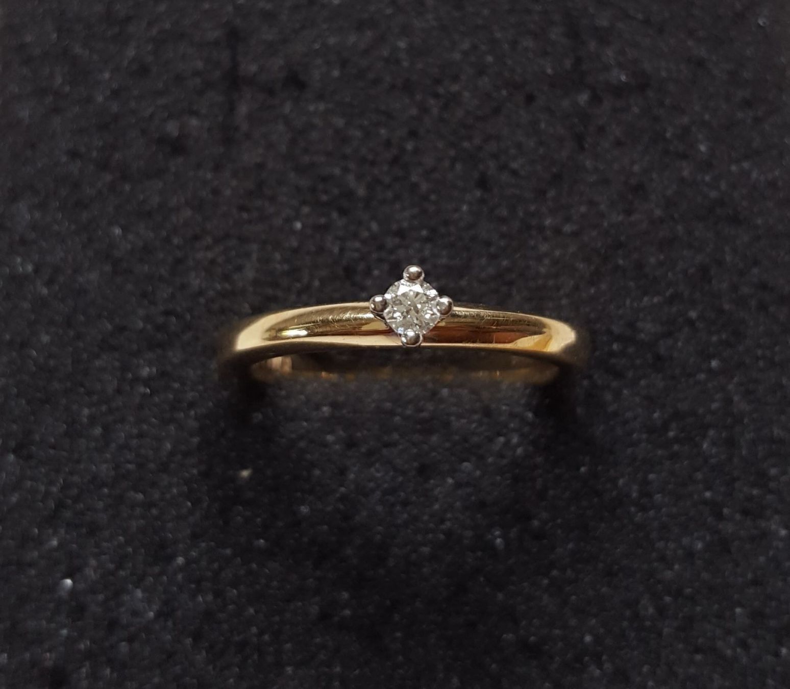 Anelli: Gold 585 Solitär Ring mit Brillant – Nuovo (secondo la descrizione) da Wald ZH venduto da Dasilver 1