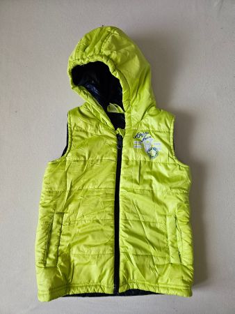 Weste / Gilet gefüttert neongrün Gr. 98/104