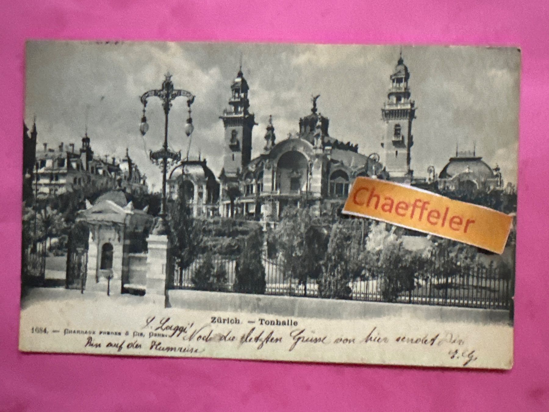 Cartoline postali: 1902 Zürich - Tonhalle – Usato da Zürich venduto da Chaeffeler
