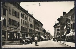 Payerne, Grand'Rue, Librairie et Horloge