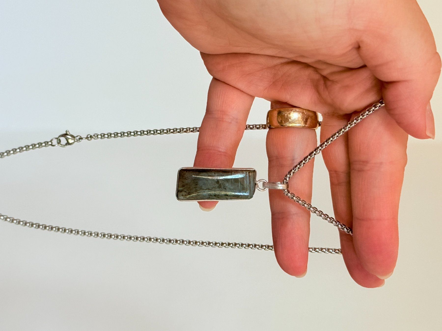 Catenine: Collier avec Labradorite – Nuovo e nell'imballaggio originale da Genève venduto da AWWA 1