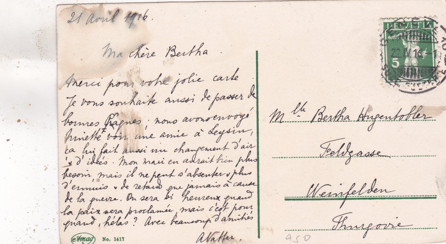 Cartoline postali: Kitsch Küken Heureuses Pâques 1916 – Difettoso da Herisau venduto da Lisegrat2008 1