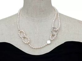Lua Perlen Halskette Kette Echt Collier Perle Anneau Vrai 51