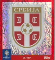 EURO 2024 Topps sticker EMBLEM - SERBIA Foil Red SRB 1