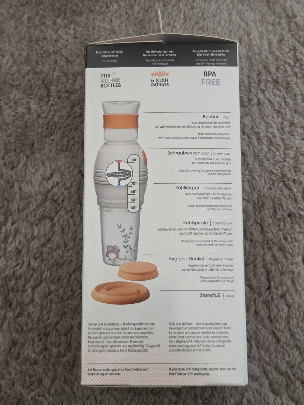 Pasti del neonato: Fläschchenwasser Abkühler Cool Twister – Nuovo e nell'imballaggio originale da Kreuzlingen venduto da sim_6dmk 3
