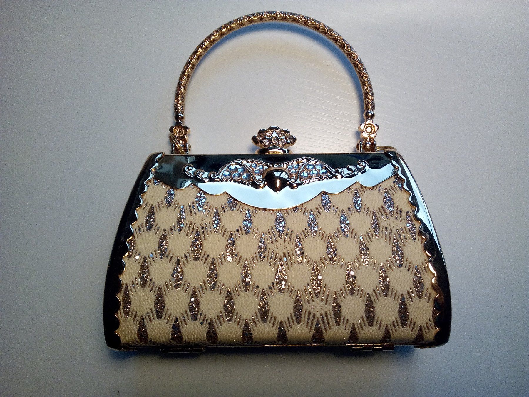 Borse da donna: Elegante Abendtasche Gold Glitzer – Usato da Biel/Bienne venduto da sumia 1