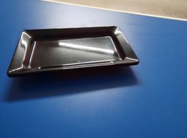 7 flache GN 1/4 in Melamin schwarz