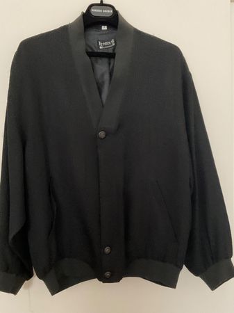 Design MEN 100% Seiden Blouson Jacke Gr M schwarz NEU