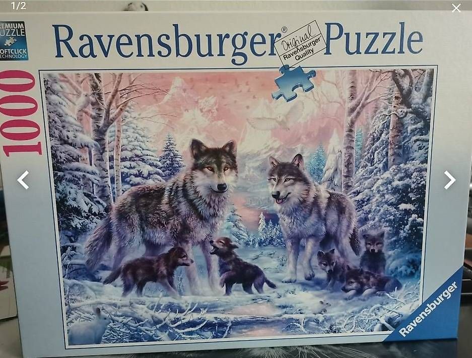 Puzzle: 1000 Teile Puzzle - Wolfsfamilie – Usato da Lausen venduto da Swiss4444