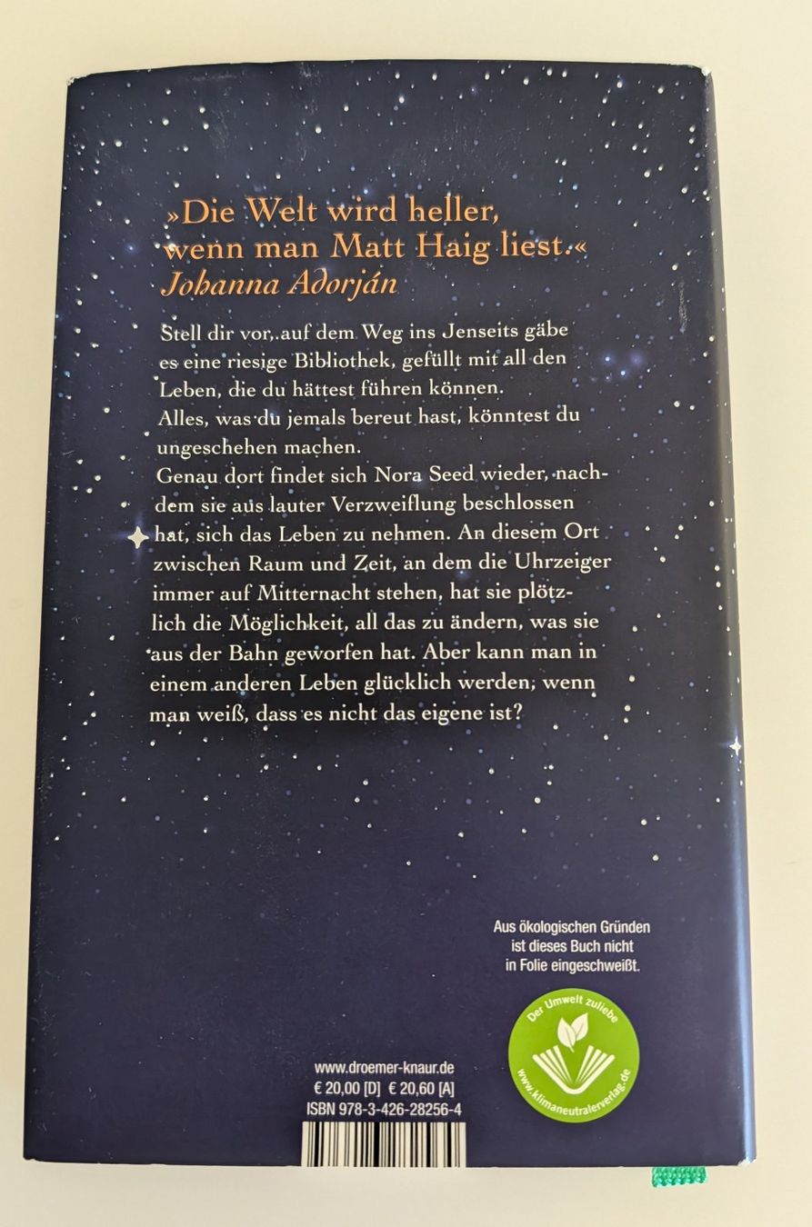Libri: Matt Haig - Mitternachtsbibliothek – Usato da Bergdietikon venduto da Cultic 2