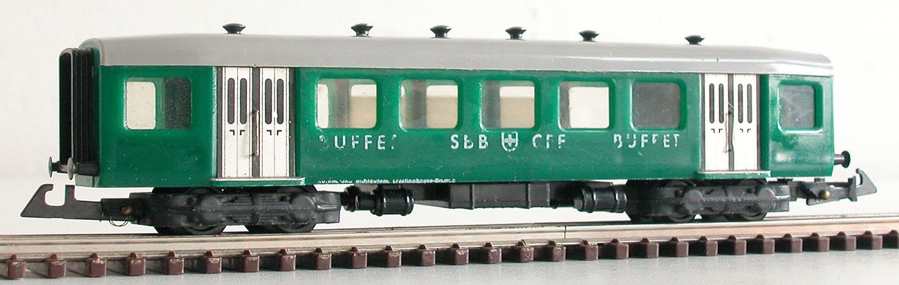 Wesa Modelleisenbahnen: Wesa BUFFET-Wagen der SBB Spur 13mm – Gebraucht aus Oberwil BL von Klang