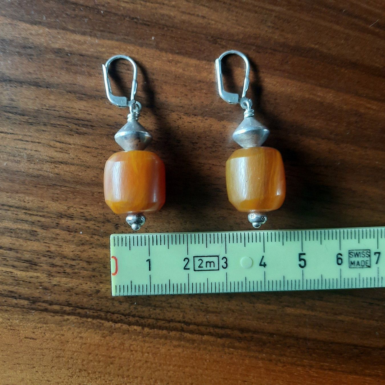 Ohrringe & -stecker: Ohrringe mit Bernstein oder Karneol, Silber 925 – Gebraucht aus Mönchaltorf von Espressina 6
