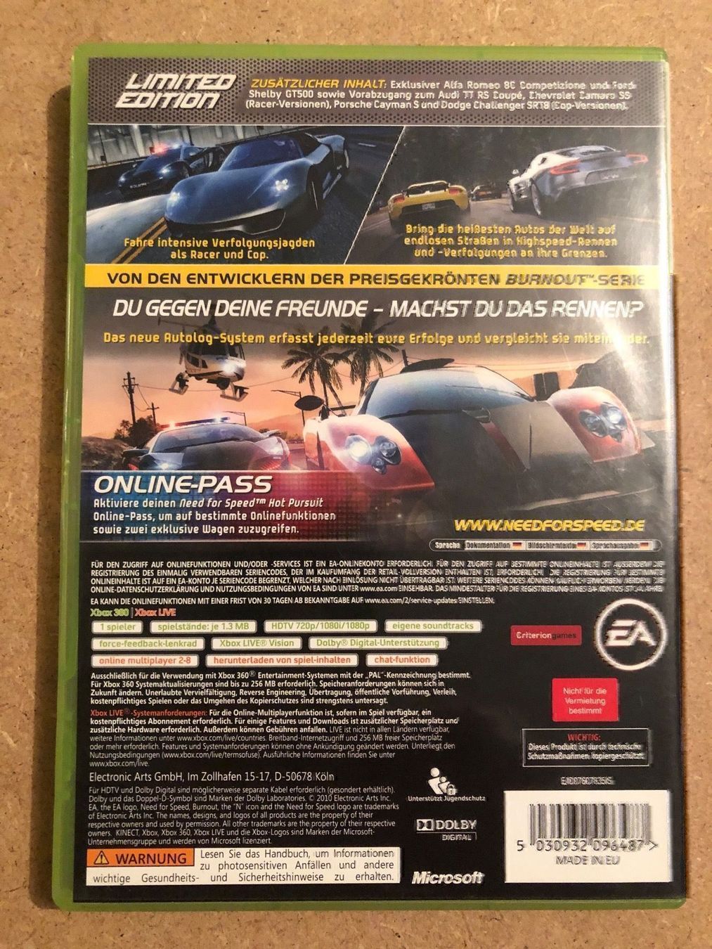 Giochi: Need for Speed Hot Pursuit LE Xbox 360 – Usato da Kestenholz venduto da Mad18 1