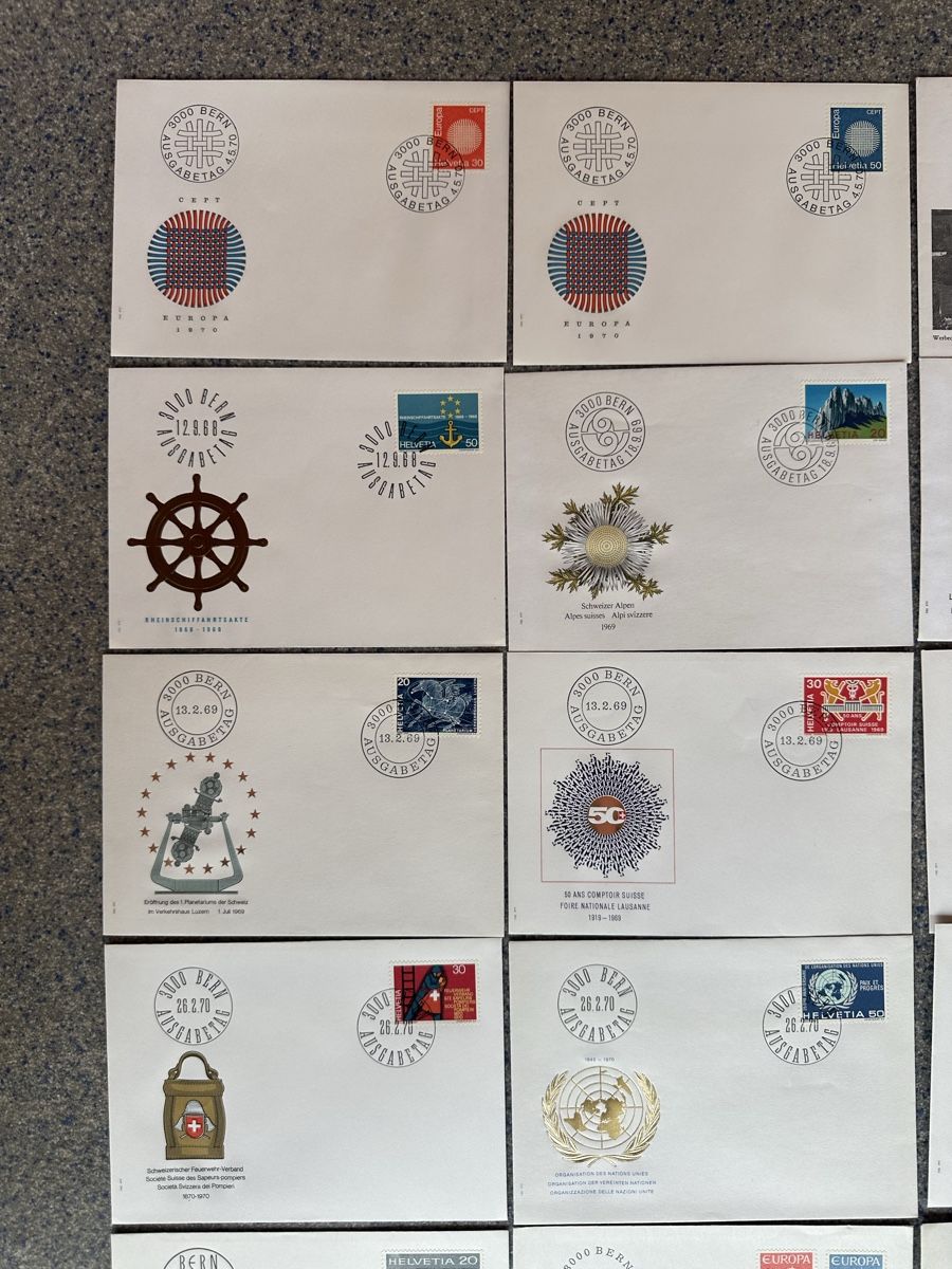 Tutti i francobolli: Schweiz - 49x FDC gut durchmischt – Usato da Schmitten / FR venduto da Samsara169 1