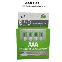 4x wiederaufladbare USB C AAA Batterie Li-Ionen 1,5V 750 mWh