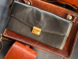 Vintage Travel Wallet aus echtem Leder