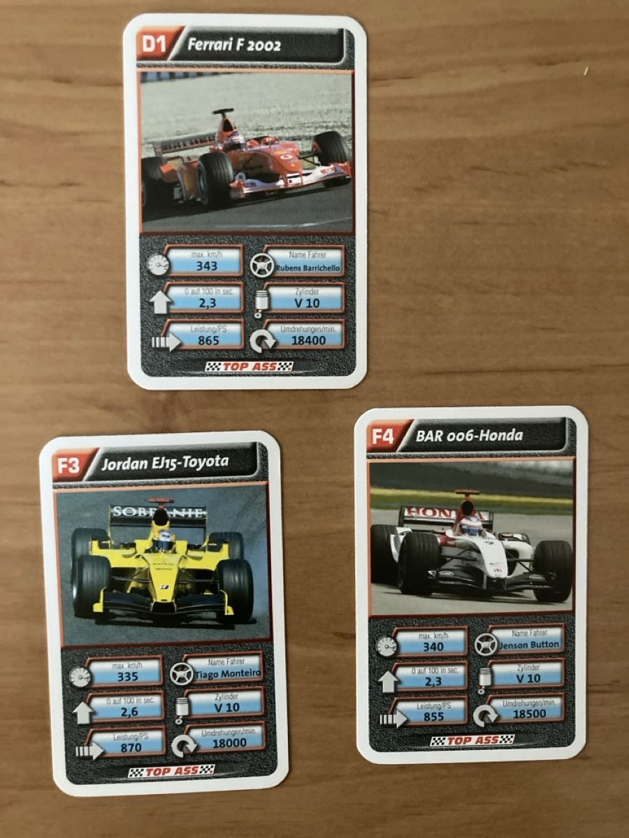 Giochi: Top Ass Formel 1Quartett neuwertig – Nuovo (secondo la descrizione) da Schüpfheim venduto da Seerose80 6