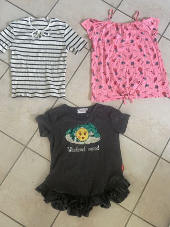 C&A Sommer T-Shirt Set, Gr. 170/176, Mädchen, Top Zustand!
