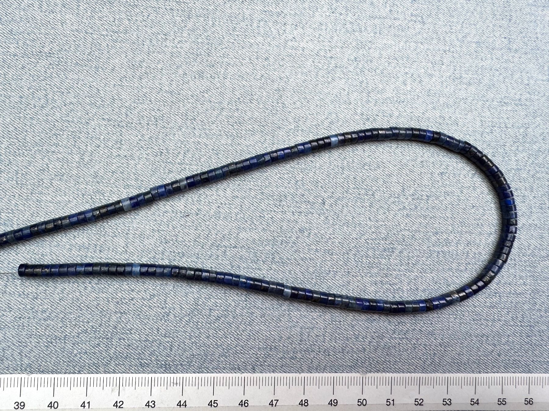 Catenine: Lapis Lazuli  Schlange Strang    4mm      auf Flexdraht – Nuovo e nell'imballaggio originale da Leuggern venduto da gemshow 8