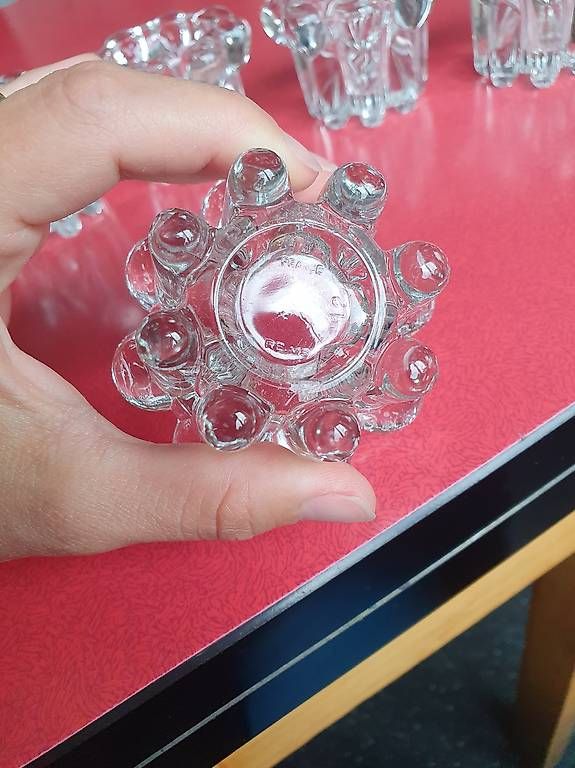 Portacandele: 5 Stk. Glas-Kerzenhalter – Usato da Bern venduto da Helays 2