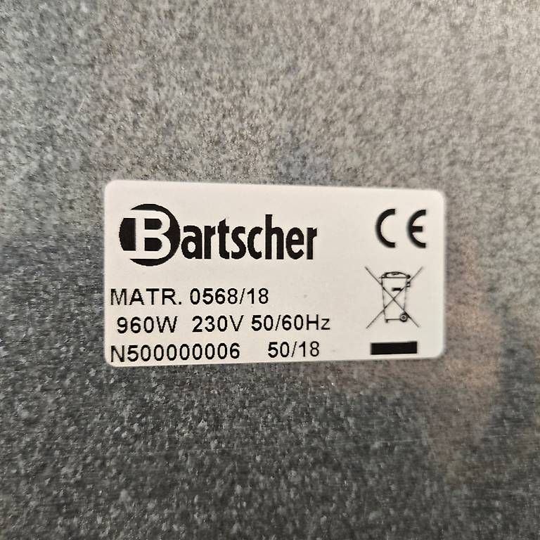Bartscher Elettrodomestici da cucina: Warmhalteplatte Bartscher 230V, 960W, 66x60x10cm – Usato da Wolhusen venduto da Gastrorampe 1