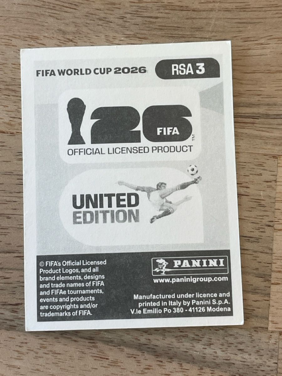 Panini Carte collezionabili: Panini RSA 3 Sipho Chaine – Nuovo (secondo la descrizione) da Fällanden venduto da Permarco 1