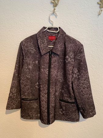 Biaggini Jacke Übergangsjacke Blumen grau Gr. XL