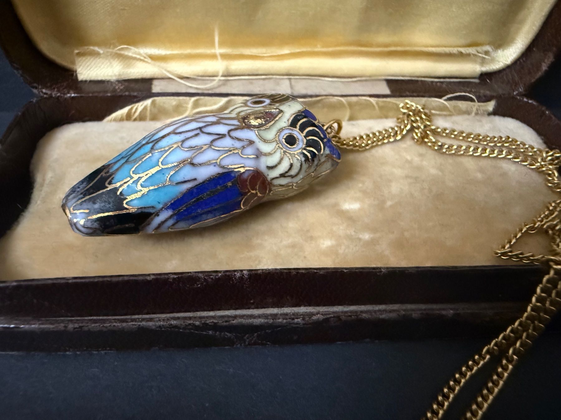 Catenine: Vintage Kette mit Cloisonné Anhänger – Usato da Spiegel b. Bern venduto da Rogger72 1
