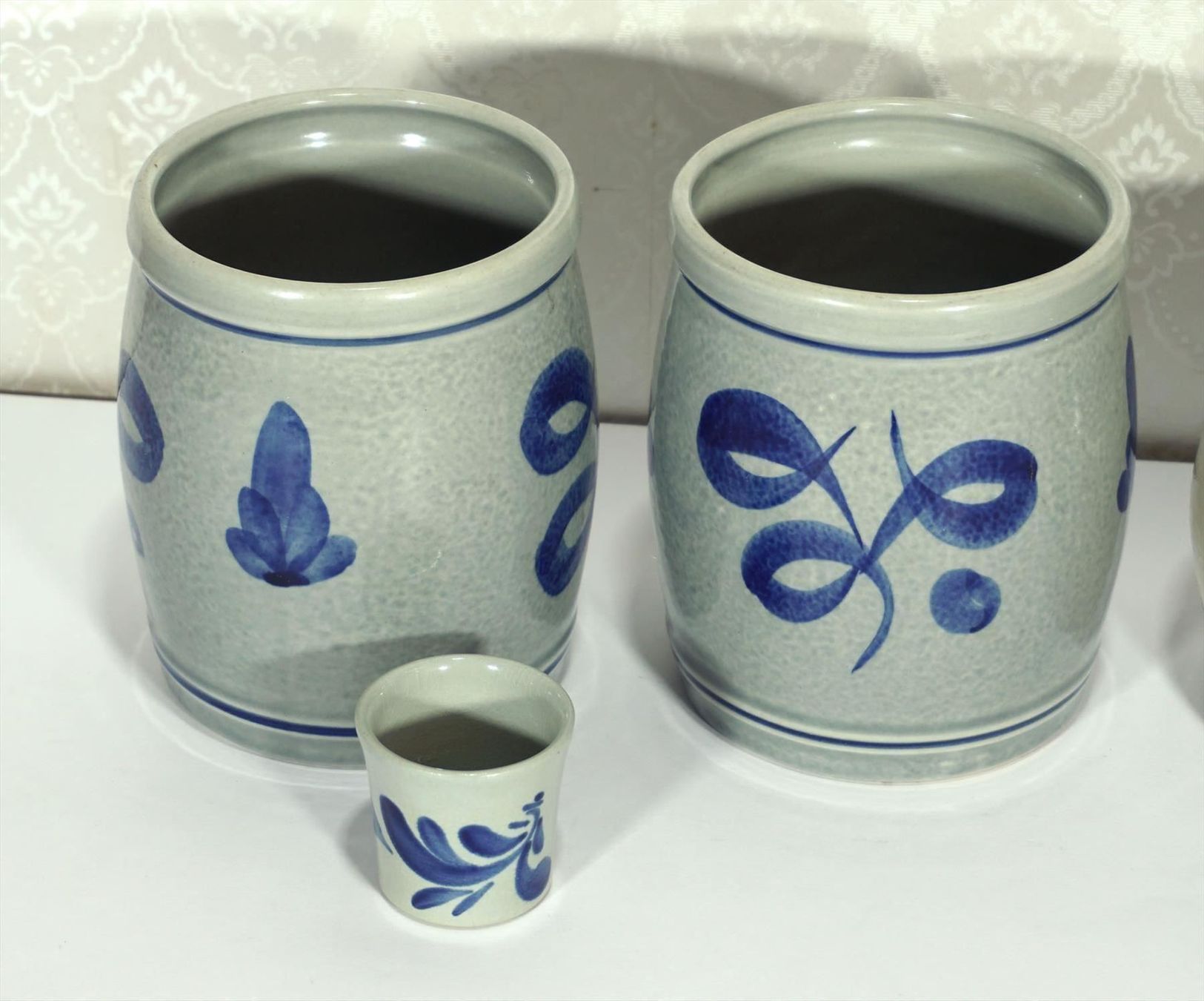 Set di piatti: 4 nostalgische Gefässe mit Blaumalerei – Usato da Meggen venduto da Brockitare 2