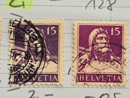 128c links mit 128 zum Vergleich (Kat. 40.--) für 2.--