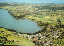 MOSEN Flugfoto Camping Seeblick, Flugaufnahme Swissair Photo